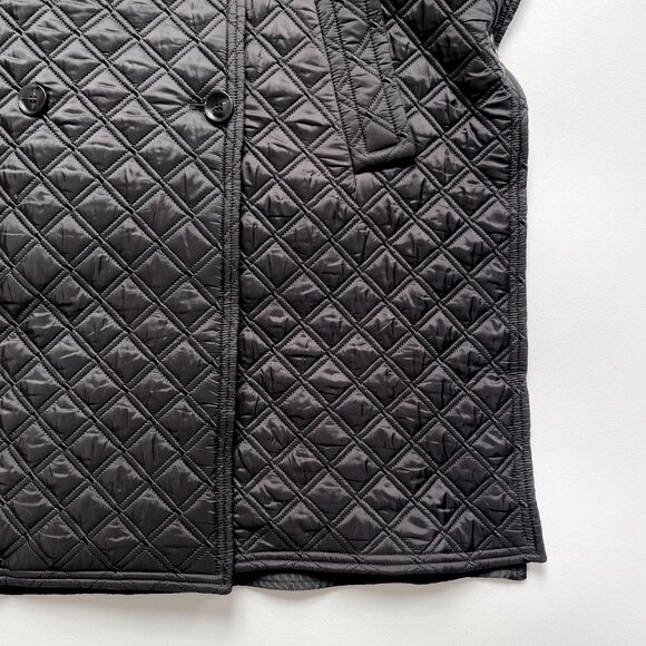 Mayson The Label Quilted Cape Coat Black One Size Small Medium - Picture 5 of 11